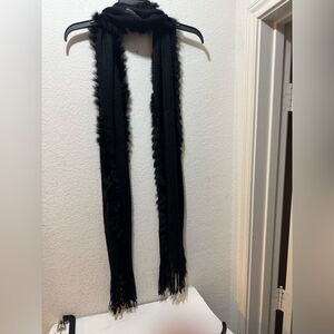 Dana Stein Rabbit Fur black scarf